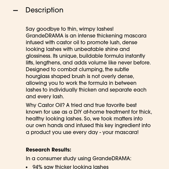 NWT Tube of Grande Drama Mascara - Brand New Factory Sealed - Picture 4 of 13